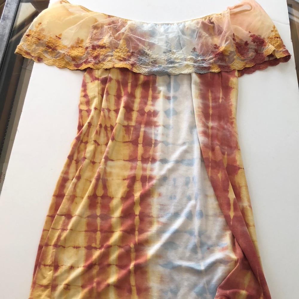 Tie dye off the shoulder top